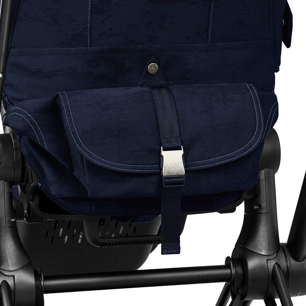 Коляска Cybex Priam IV Fashion Collections Rebellious Luxury Denim Blue 2 в 1 Chrome Brown