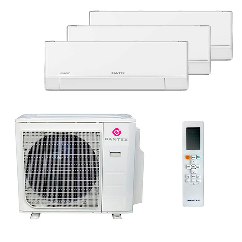 Мультисплит система на 3 комнаты Dantex RK-M09PDMI x 3 / RK-3M21HM3E-W