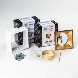 G214503GMOD Светильник DOMINO QUAD под LED модуль/лампу МR16 ЗОЛОТО (214510+214503+214003)