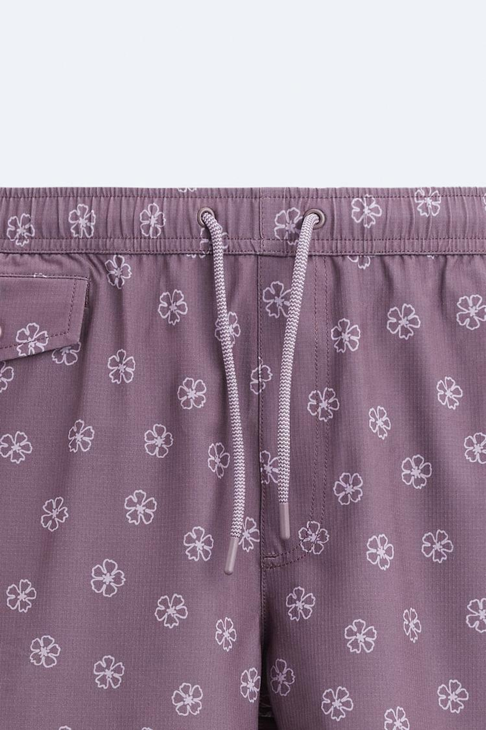 ZARA ПЛАВКИ С ЦВЕТОЧНЫМ ПРИНТОМ, ФИОЛЕТОВЫЙ