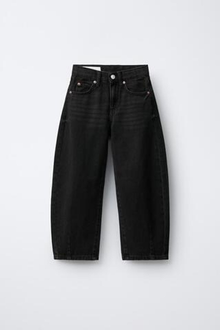 ZARA ДЖИНСЫ BARREL, ЧЕРНЫЙ