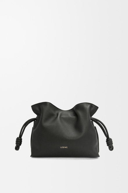 Loewe Мини-клатч Flamenco из телячьей кожи наппа, черный