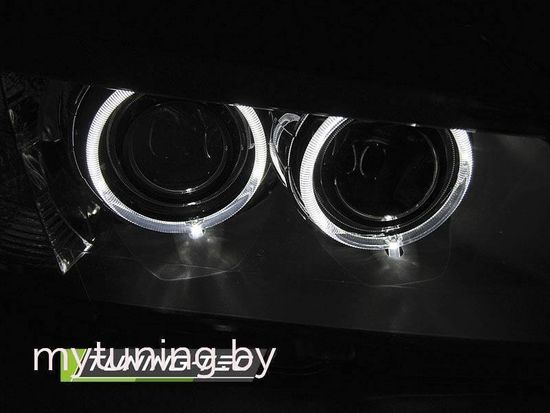Передние фары Angel Eyes для BMW X3 F25 (10-14) Black