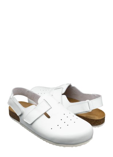 12 | "Branko's" Мужские медицинские сабо кожаные (Белый)