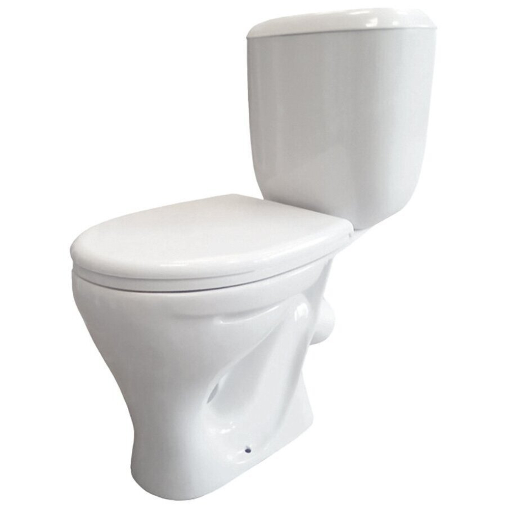 УНИТАЗ-КОМПАКТ НАХОДКА БЕЛЫЙ ПРОМЫШЛЕННЫЙ С КНОПОЧНОЙ АРМАТУРОЙ, БОЛТАМИ КРЕПЛЕНИЯ И СИДЕНЬЕМ
