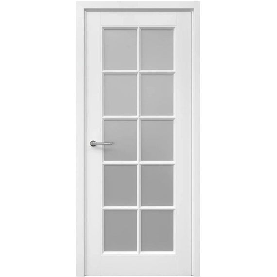 Фото межкомнатная дверь эмаль Albero Классика 5 белая остеклённая