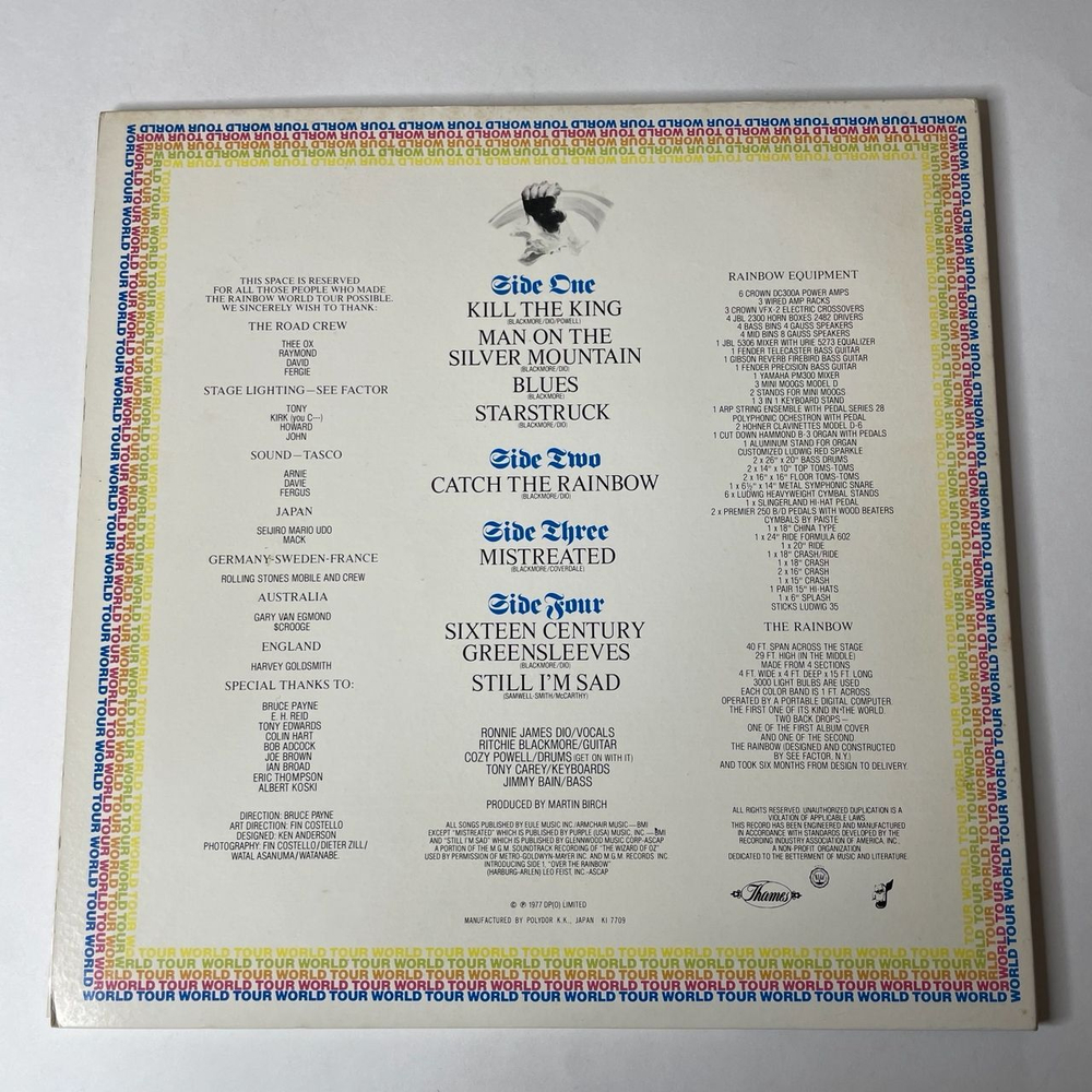Винтажная виниловая пластинка LP Rainbow On Stage (Japan 1977) (Obi) Man On The Silver Mountain