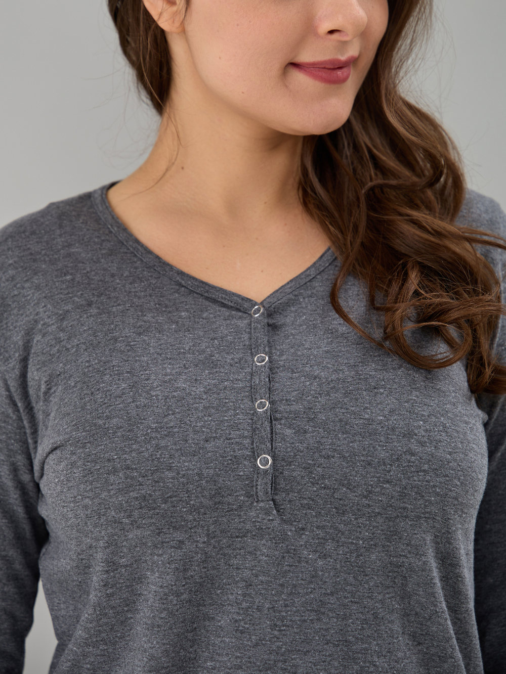 Лонгслив Л-004/темносерый-меланж