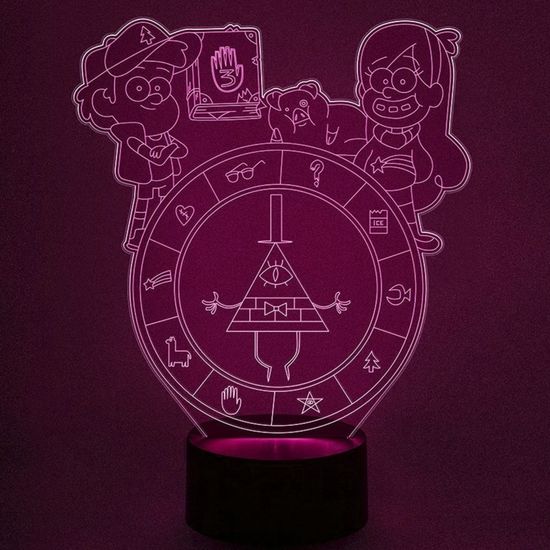 3D лампа с 7 цветами свечения