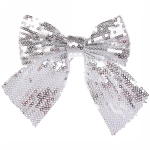 Бант на ёлку «Блеск» 12*14 см (набор 2 шт), Серебро