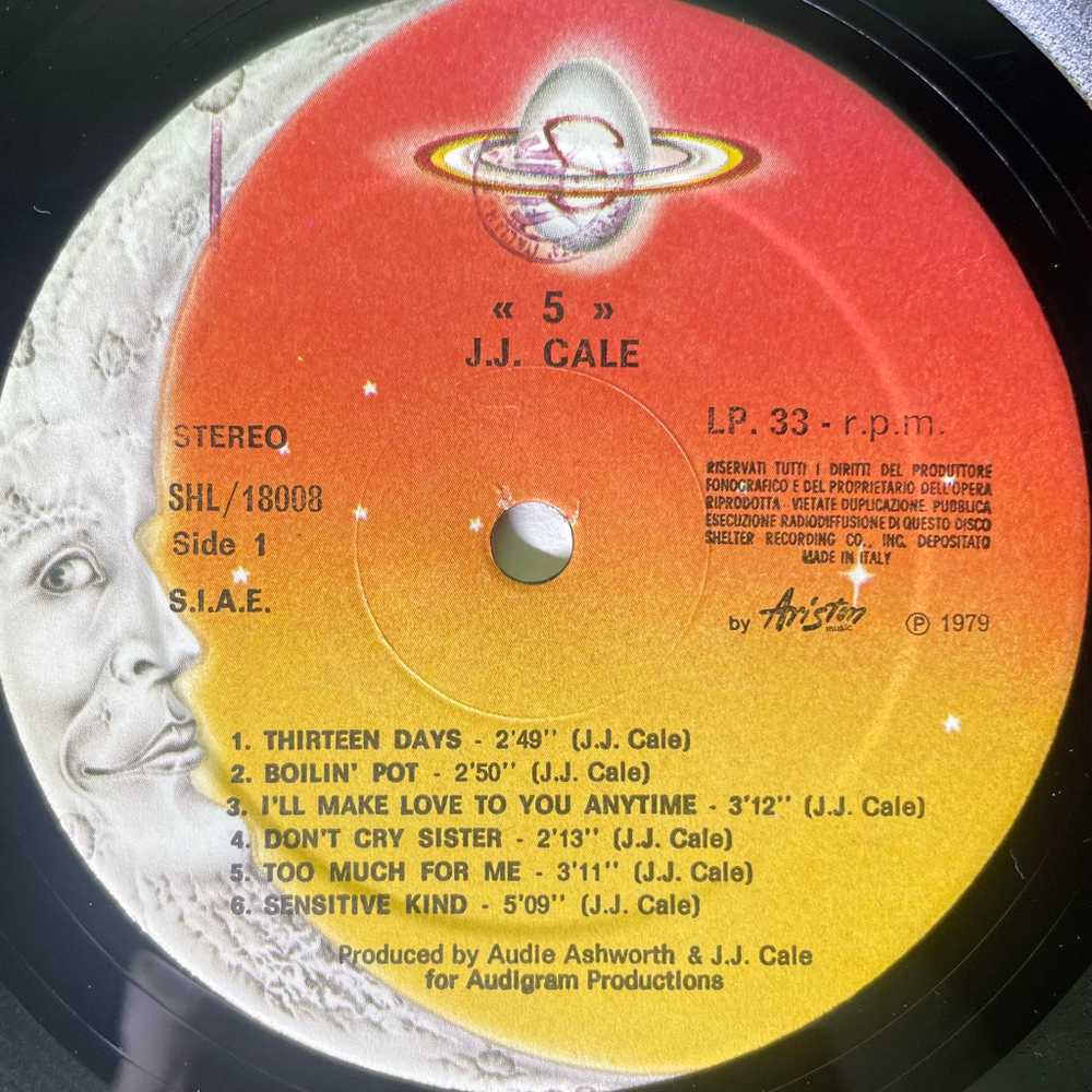 J.J. Cale ‎– 5 (Италия 1979г.)