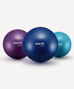 Фитбол GB-108 антивзрыв, 1200 гр, темно-синий, 75 см