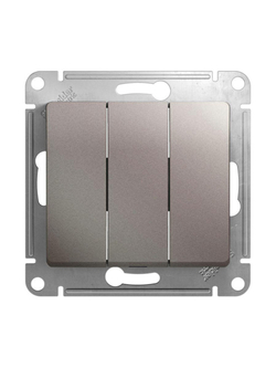 Выключатель 3-кл. СП Glossa 10А IP20 (сх. 3) 10AX механизм платина SE GSL001231