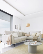 Круглый журнальный столик Fleksa из серого металла Ø 72 см