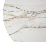 Стол М-City DISAUR Адажио 115 Круглый Мрамор (Gilt White), керамика, Латте каркас