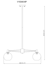 Люстра подвесная Moderli V10340-6P Bizet