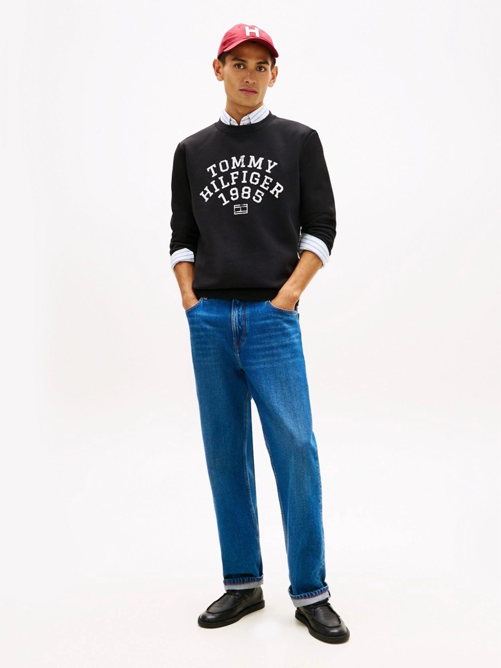 Свитшот Tommy Hilfiger Arch Logo Flex Fleece Black