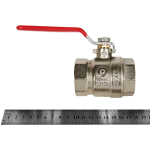 Кран шаровой полнопроходной ROMMER - 1"1/2 (ВР/ВР, PN32, ручка-рычаг)