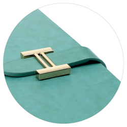 Ежедневник недатированный ESCALADA, А5+, 160 л., арт. 70580/ 10 ПРИСТИН МЯТНЫЙ (кожзам: 175x245 мм, твёрдый переплёт, материал обложки: искусственная кожа "Пристин", искусственная кожа "Снейк"; способ крепления блока: ниткошвейный; декор: блинтовое т