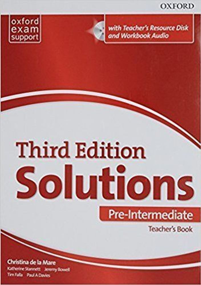 SOLUTIONS 3ED книга для учителя (PRE-INT TB &amp; TEACH.RES.CD-ROM PACK)