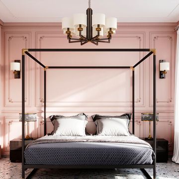 Люстра подвесная 8*E14 3408/C черный/золото MONTANA Newport