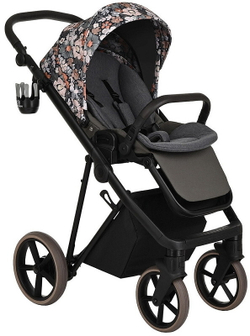 Детская коляска Roan Sol Flowers 3 в 1 с автокреслом Tutis Elo Lux EduSky Black RSF/5003 Forest Clearing/Black