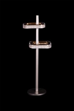 Настольная лампа LED 17W 3000К/4000К/5500К LE7701/2T Grey/Gold серый/золото Theona Leon