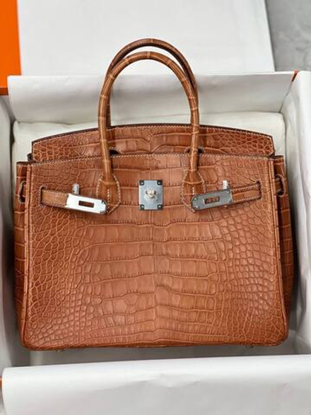 Сумка Hermes из кожи крокодила 30 см