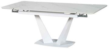 Стол Style 140 White Stone Matt / опора белая