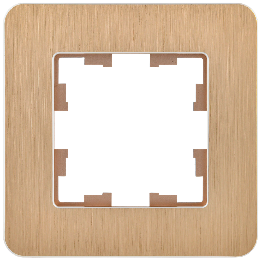 BRITE Рамка 1-местная РУ-1-1-Бр металл шампань RE AL IEK