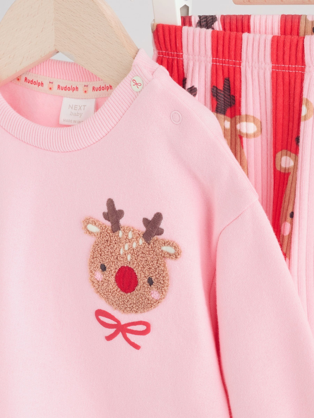 Толстовка и джоггеры в комплекте для малышей Next G01-035, Розовый, Красный