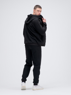 Костюм мужской спортивный на молнии (с начесом). Уголь