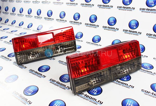 Задние фонари ВАЗ 2105, 2107 красно-серые с патронами