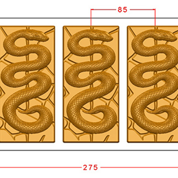 955 | Форма для шоколадных плиток &quot;Змея&quot;