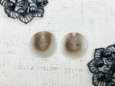 Пуговицы, d 2,1 см, 2 прокола, бежево-коричневый