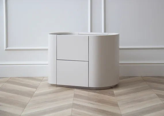 Тумба прикроватная Lagom 2 ящика ширина 60 см (дымка)