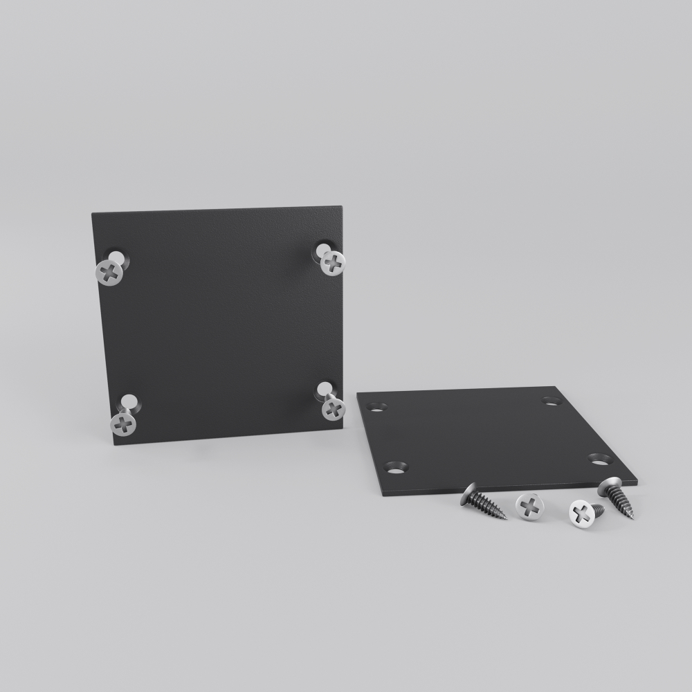 Комплект заглушек Maytoni для радиусного профиля 2шт. черный