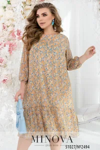 Платье 2494-бежевый Minova
