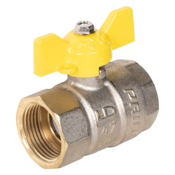 Кран шаровой латунный LD Pride 47.20.В-В.Б GAS (бабочка)