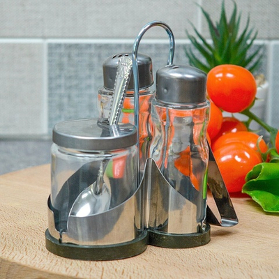 Набор для специй с салфетницей нерж "Комфорт" VETTA