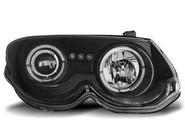 Передние фары angel eyes black для Chrysler 300M