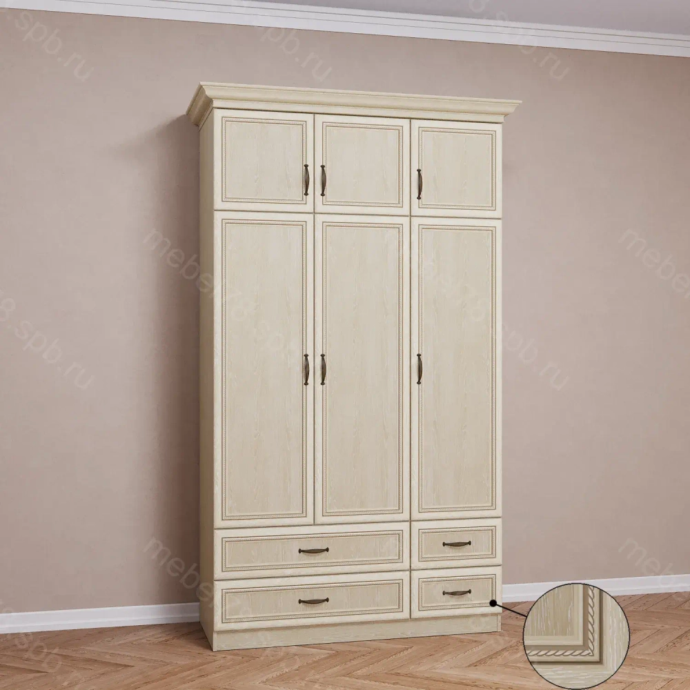 Шкаф распашной с антресолью 3/6