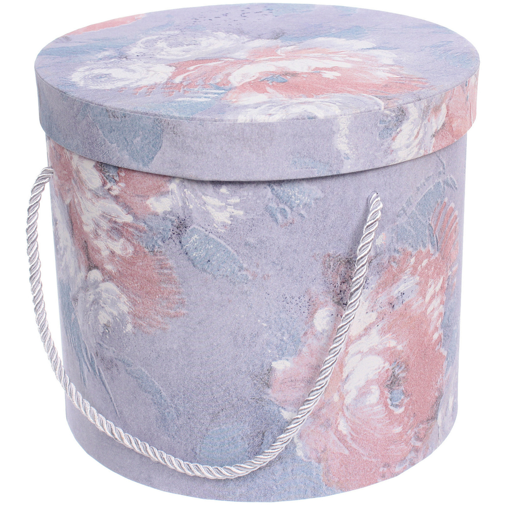 Коробка подарочная «Акварельные цветы» 22*22*19 см, розовый