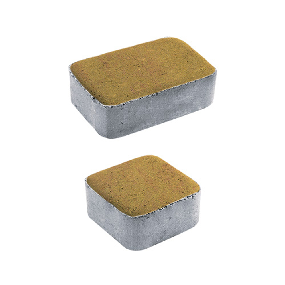 Тротуарная плитка КЛАССИКО - Листопад гладкий Сахара, комплект из 2 видов плит