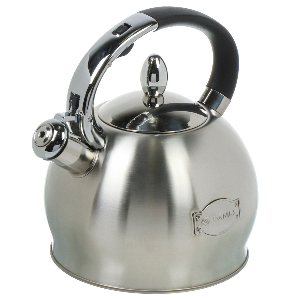 Чайник нерж, 2.5 л, свист, зеркал, Daniks, индукц, PR-2301