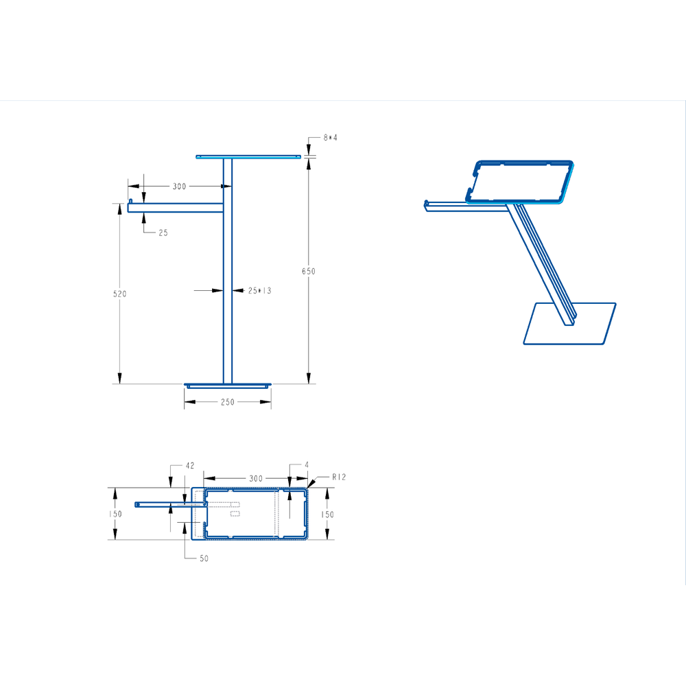 Стойка Boheme 10952-GM GUN METAL