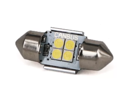 Светодиодная лампа C5W 3030-4SMD-28MM CanBus 5000K 4W 12v, 1шт