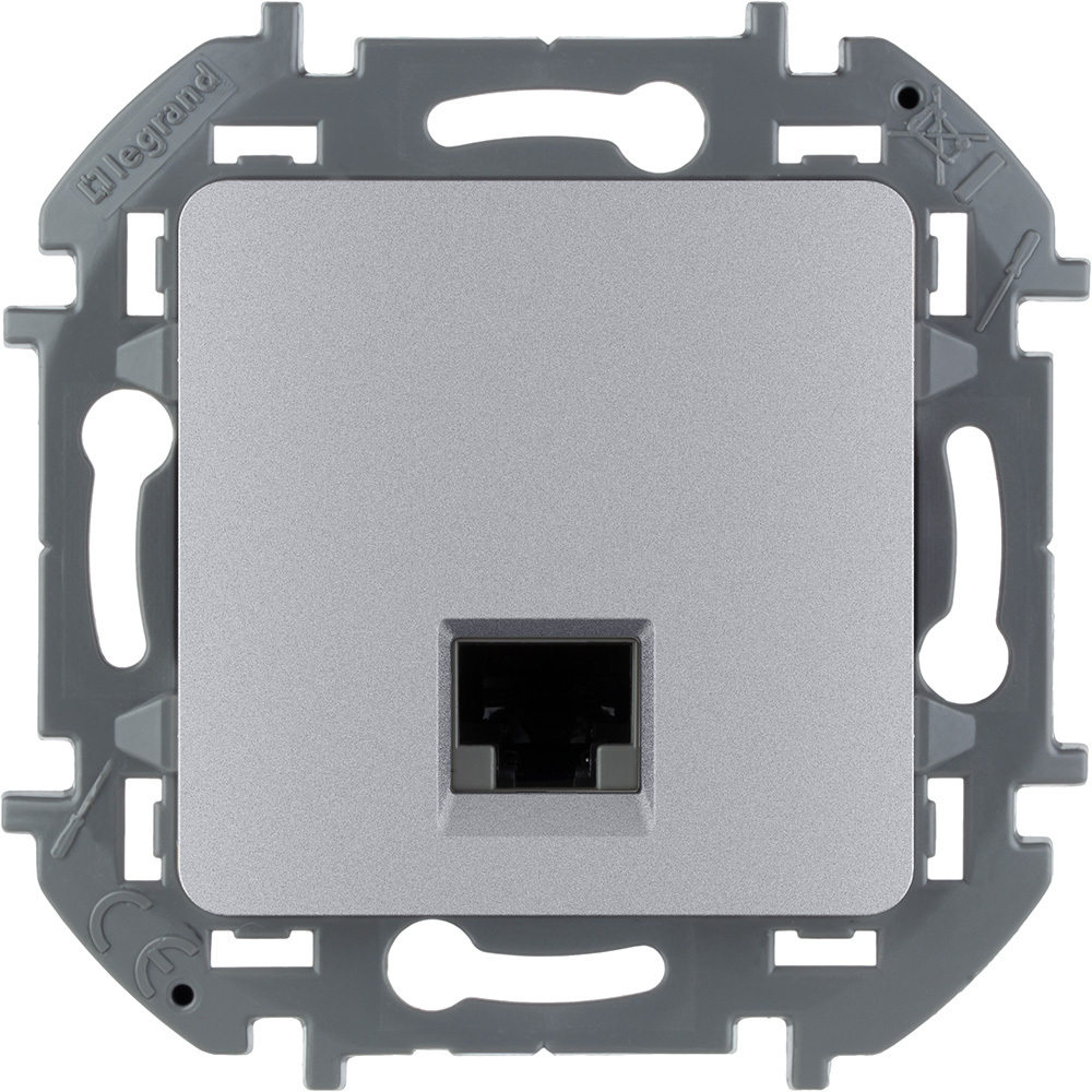 Розетка компьютерная RJ45 категория 6 UTP алюминий Inspiria Legrand