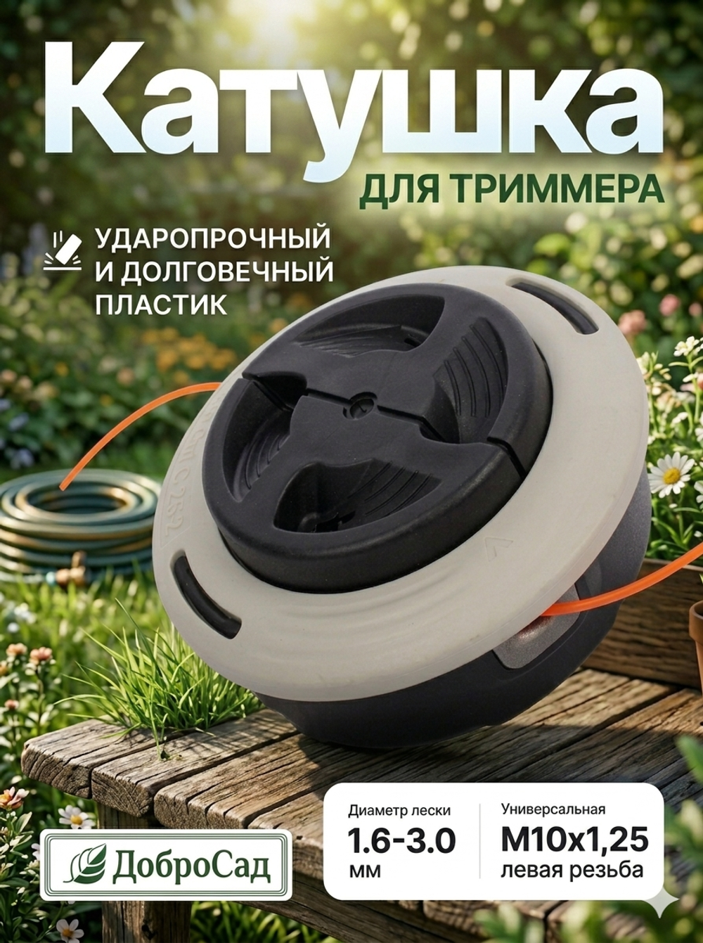Катушка для триммера 6,5*14см М10х1,25 C26-2
