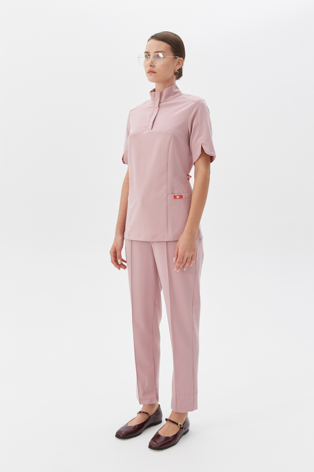 Топ медицинский женский Деликато, роза